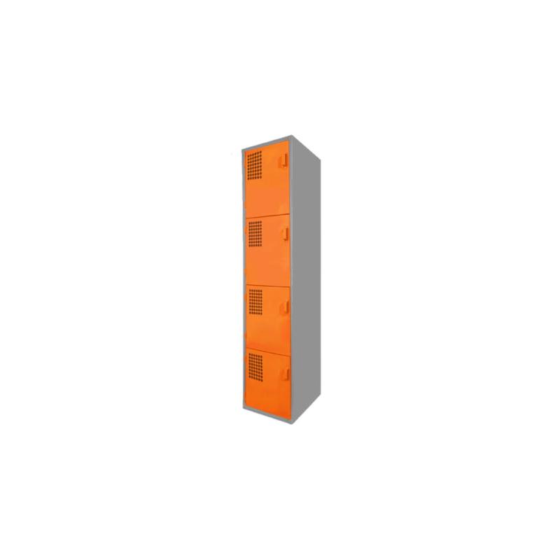 Locker Color Naranja - 4 Puertas - Inicio - MUEBLES DE OFICINA EN CDMX