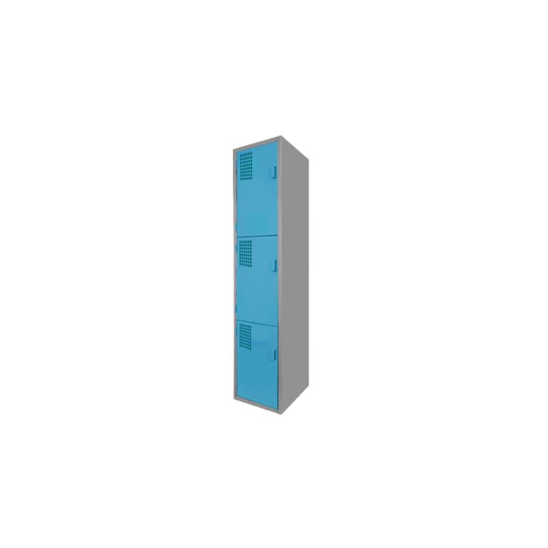 Locker Color Azul - 3 Puertas - Home - MUEBLES DE OFICINA EN CDMX