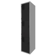 Locker Color Negro - 3 Puertas