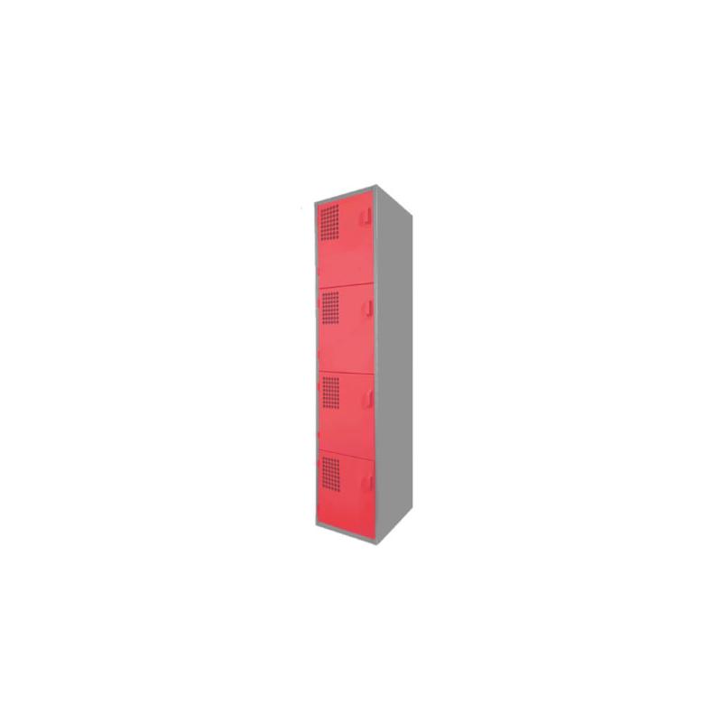 Locker Color Rojo - 4 Puertas - Home - MUEBLES DE OFICINA EN CDMX