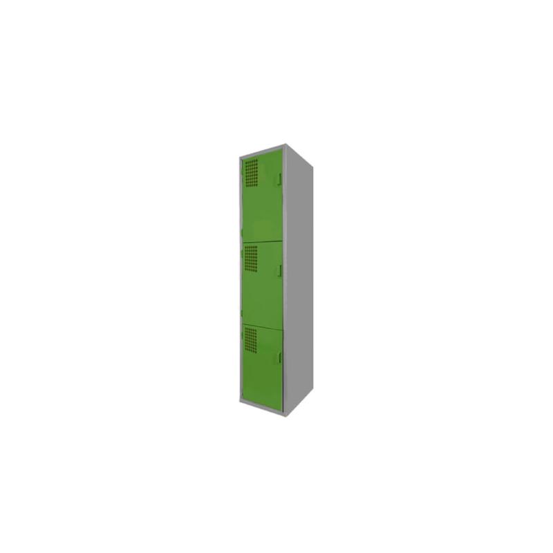 Locker Color Verde - 3 Puertas - Inicio - MUEBLES DE OFICINA EN CDMX